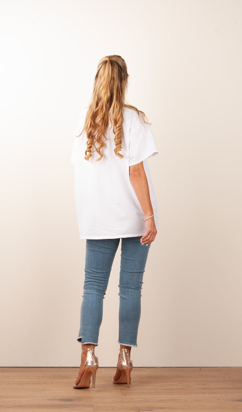 T-Shirt „Koffer“ Weiß | Multicolor