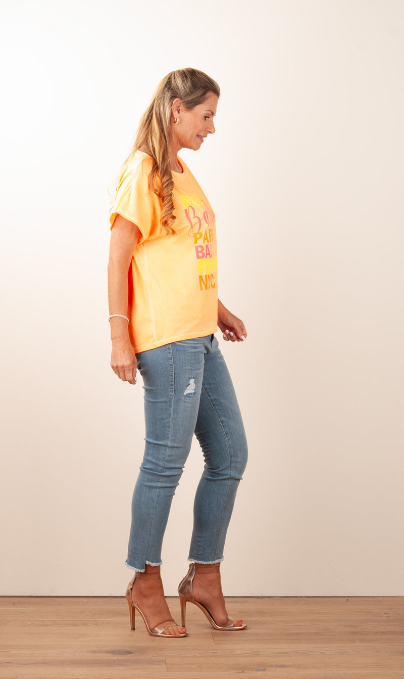 T-Shirt „Städte“ Orange | Multicolor