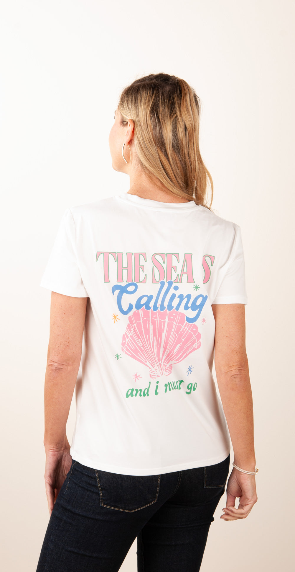 T-Shirt „Muschel“ Weiß | Multicolor