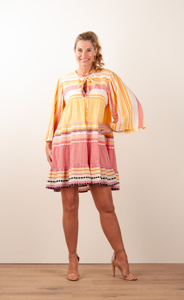 Kleid Gelb | Pink | Multicolor