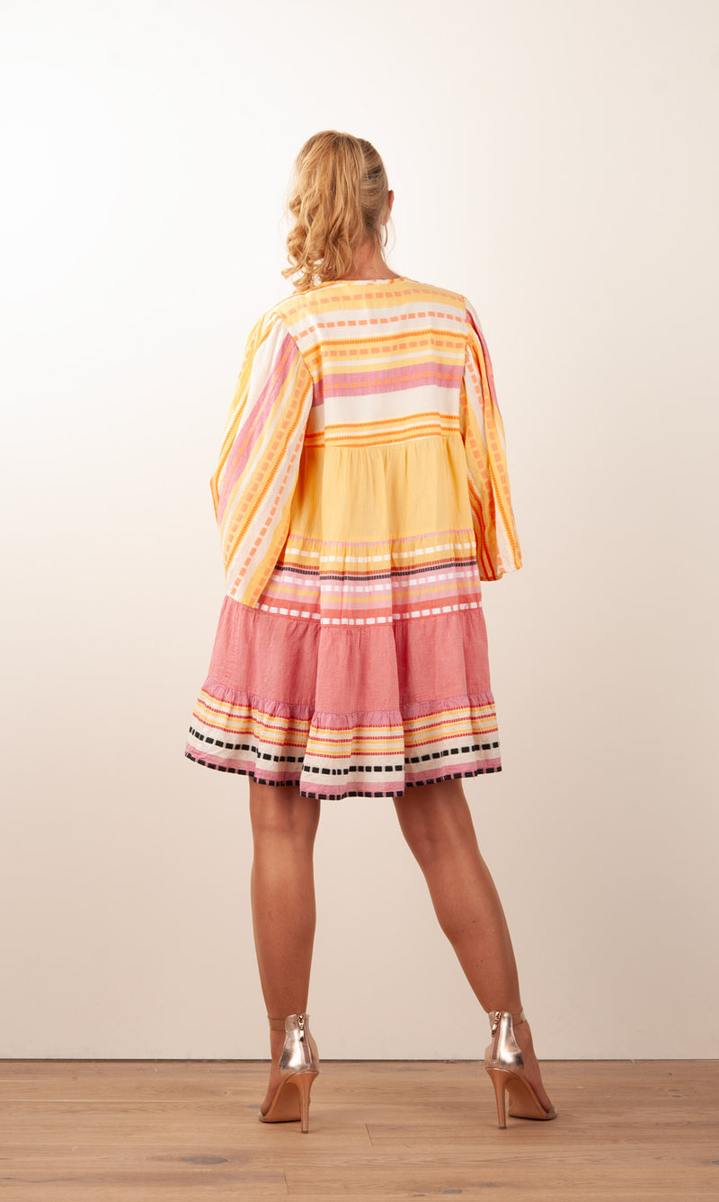 Kleid Gelb | Pink | Multicolor