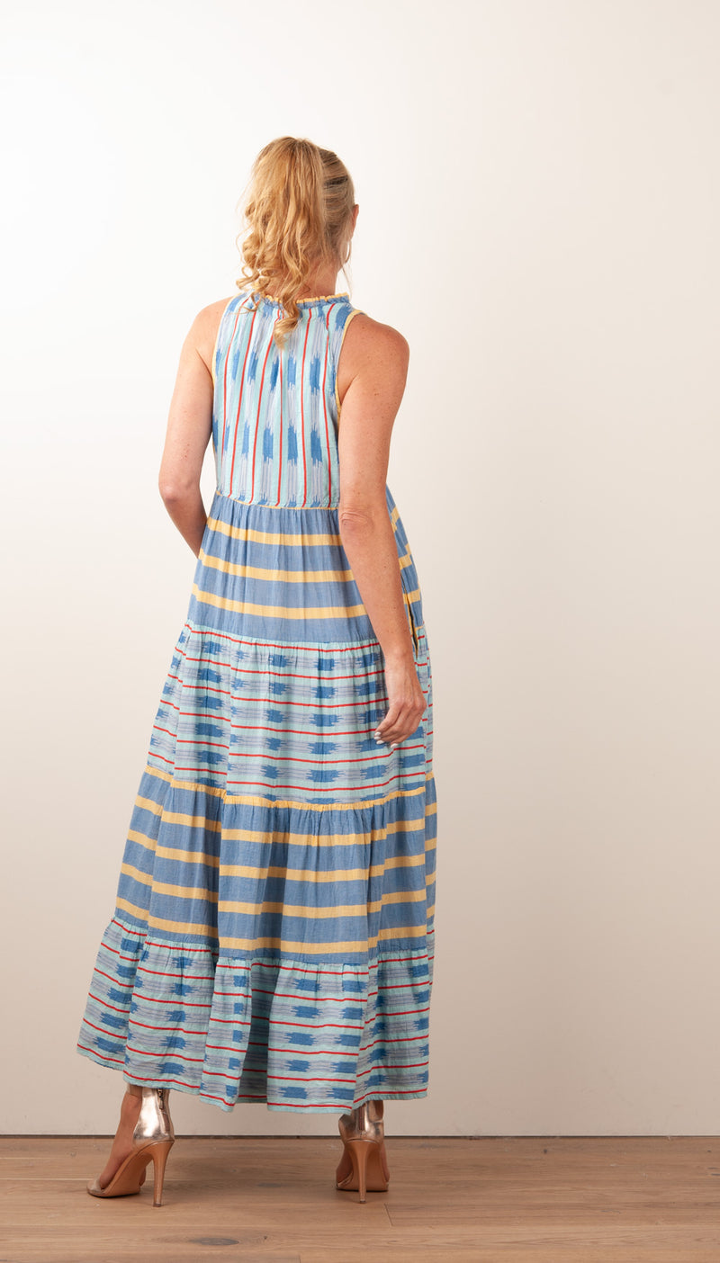 Kleid Blau | Gelb | Multicolor