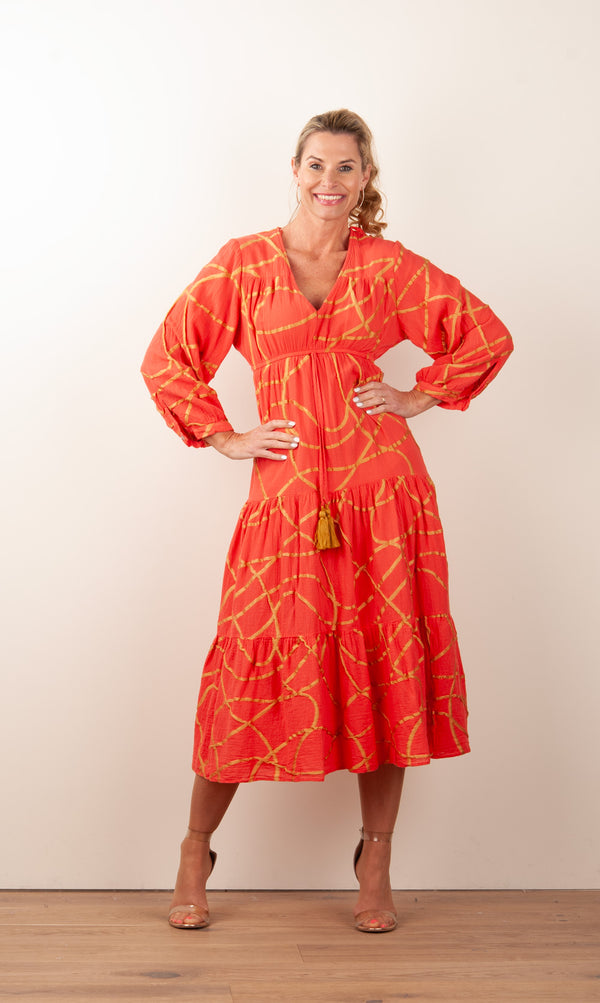 Kleid Koralle | Gold