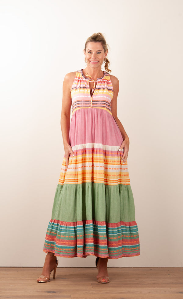 Kleid Pink | Gelb | Multicolor