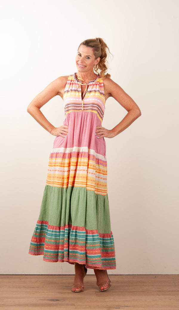 Kleid Pink | Gelb | Multicolor