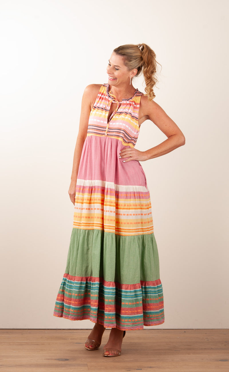 Kleid Pink | Gelb | Multicolor