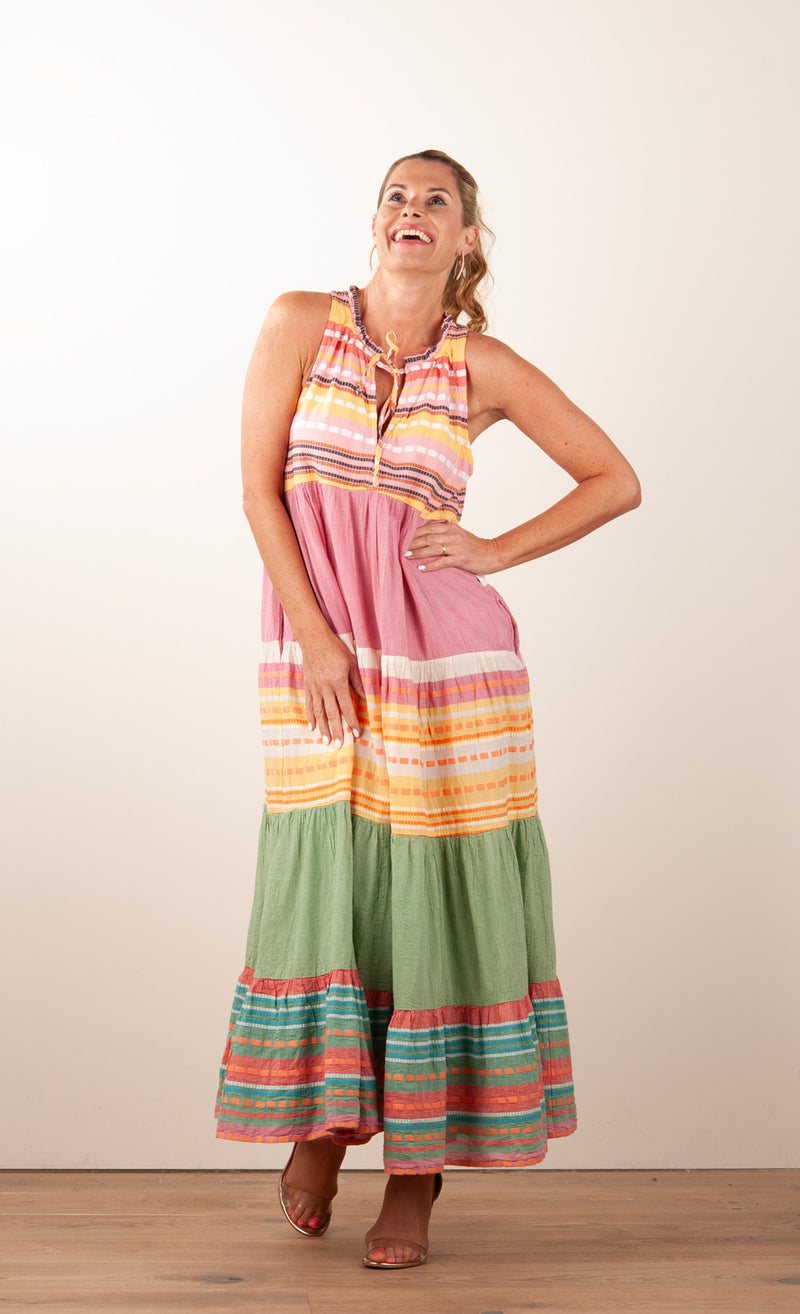 Kleid Pink | Gelb | Multicolor