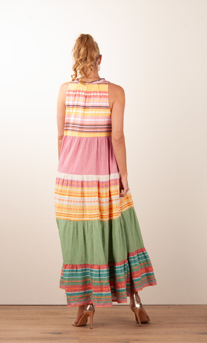 Kleid Pink | Gelb | Multicolor