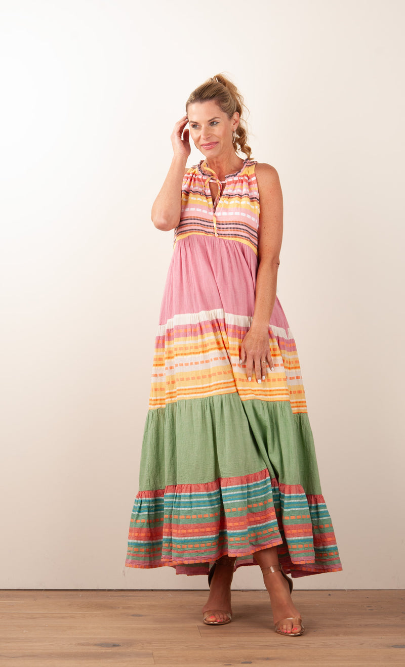Kleid Pink | Gelb | Multicolor