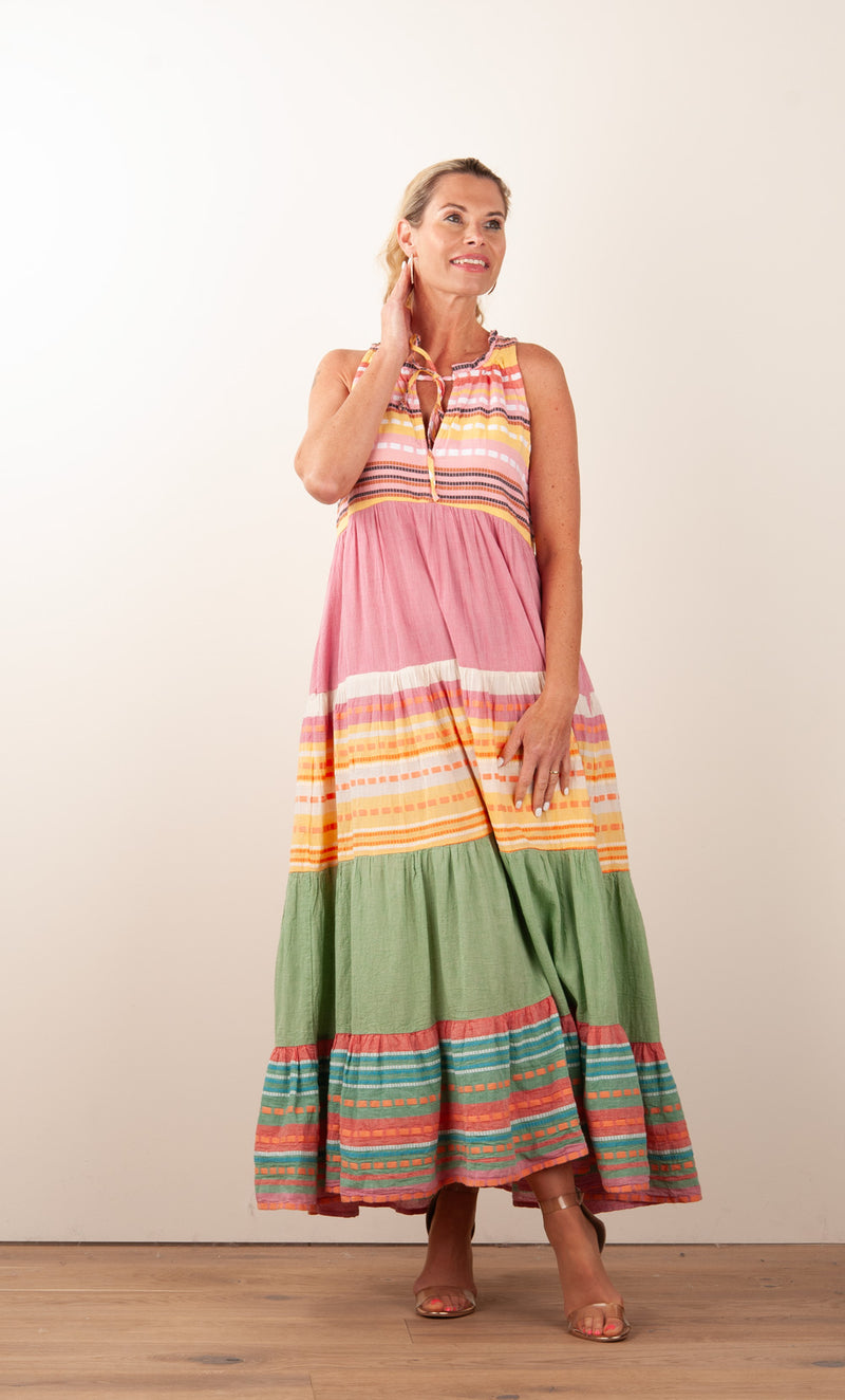 Kleid Pink | Gelb | Multicolor