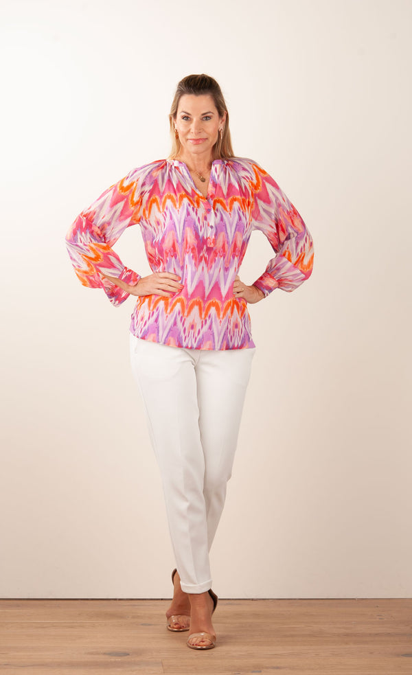 Bluse Pink | Orange | Multicolor