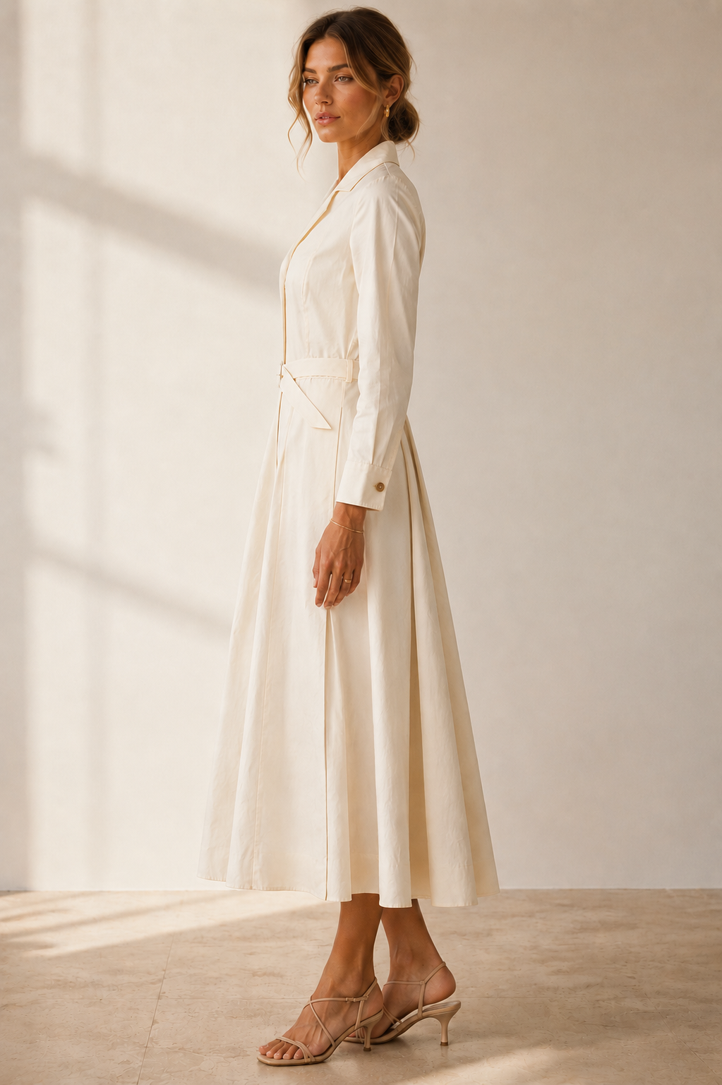 Hemdblusenkleid „Taranto“ Creme