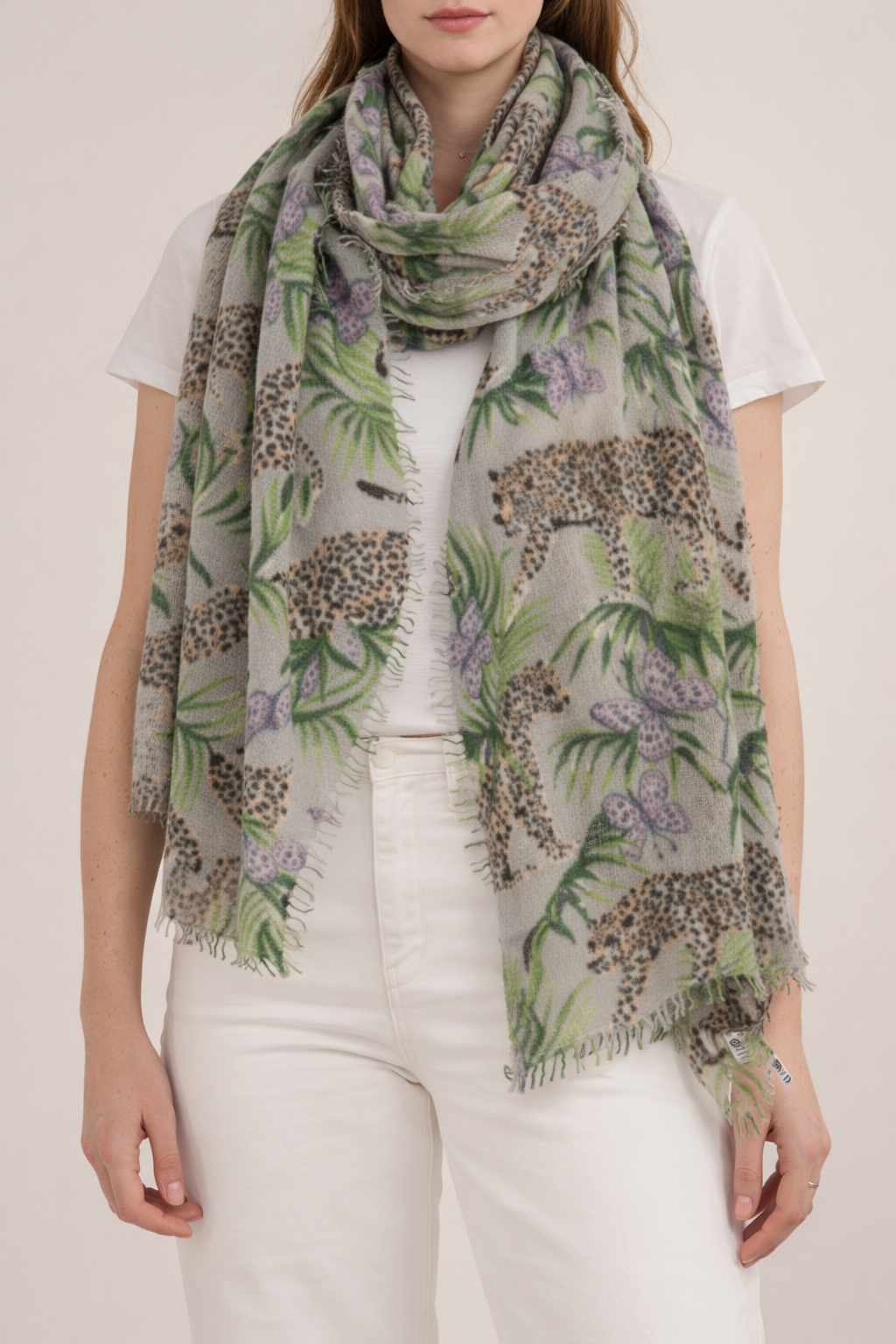 Schal „Wildlife“ Grün | Multicolor