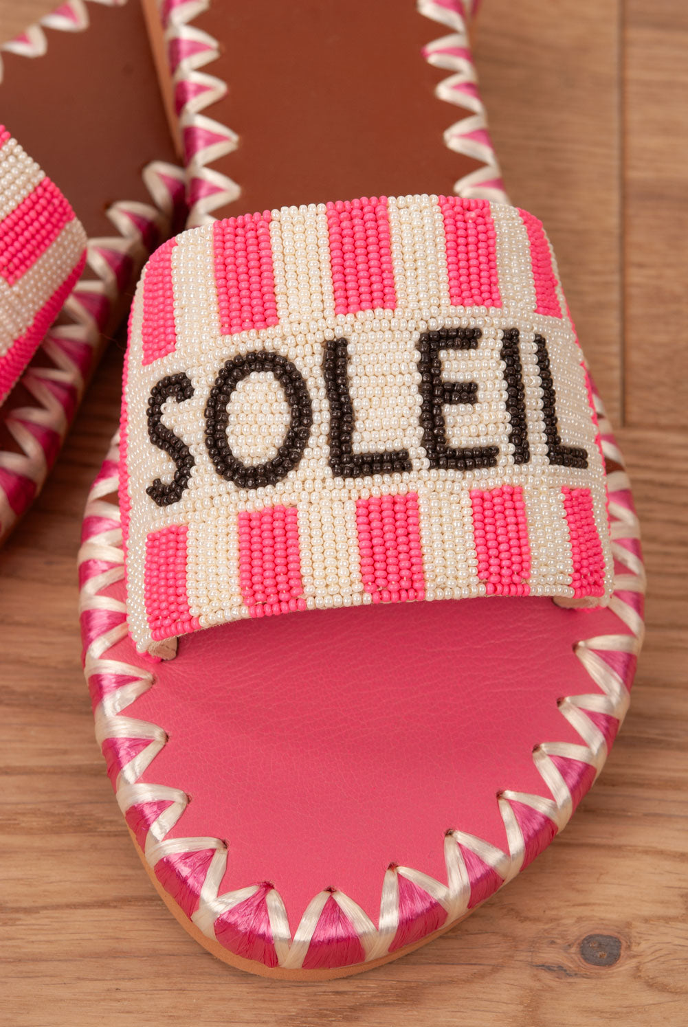 Sandale Pink | Weiß