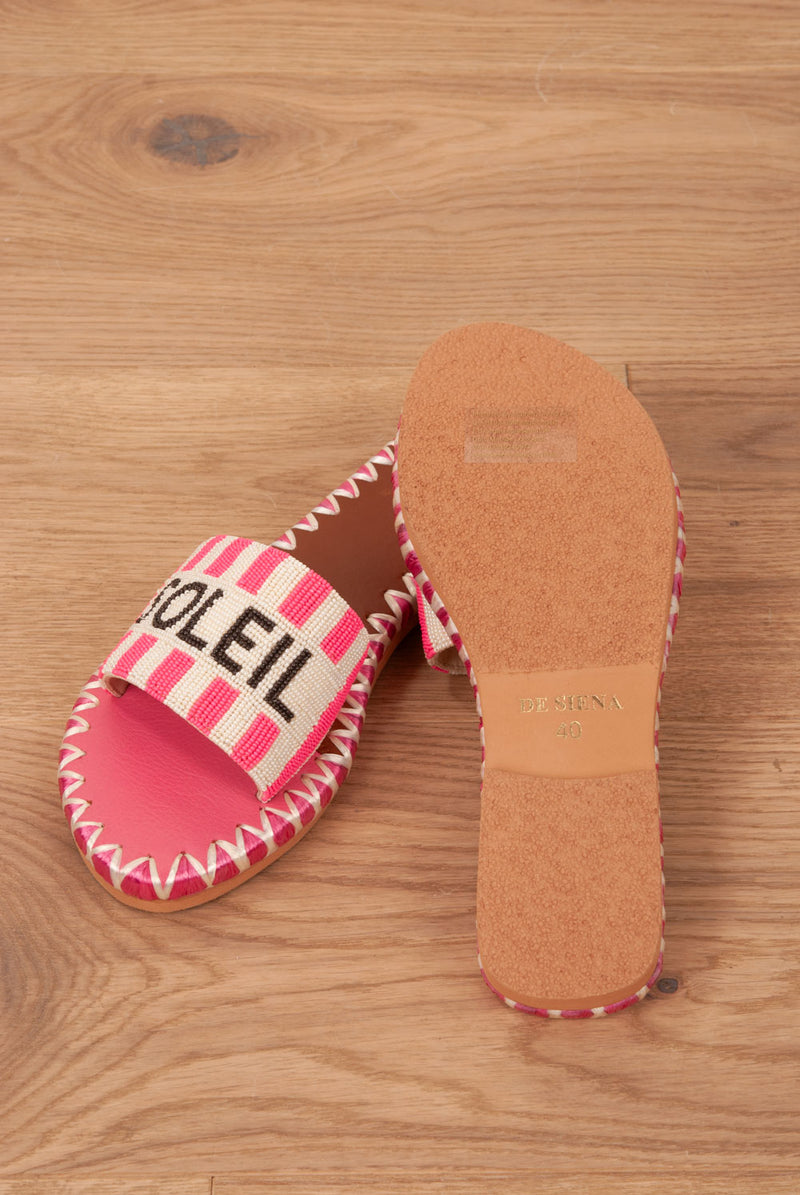 Sandale Pink | Weiß