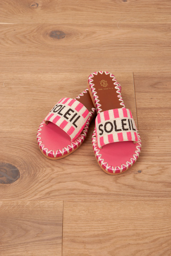 Sandale Pink | Weiß