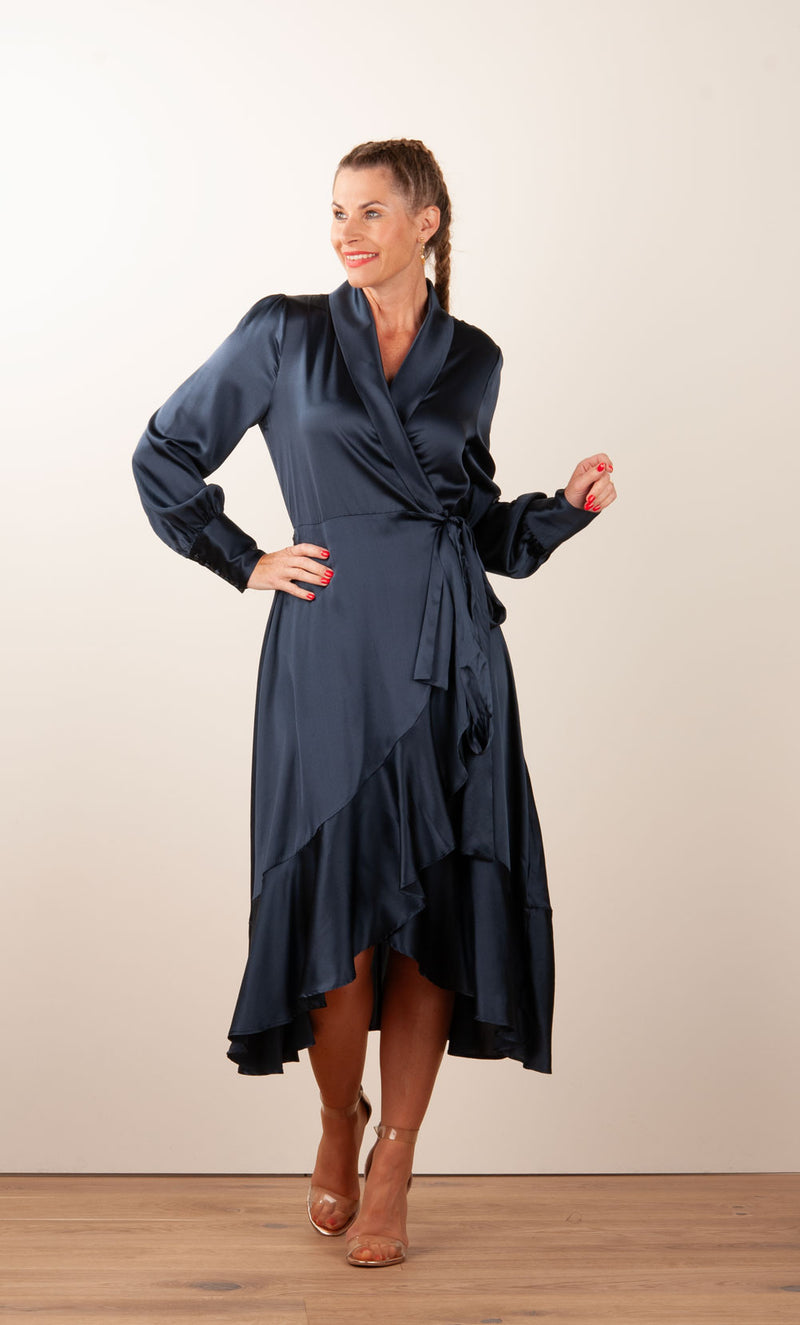 Wickelkleid „Vitah“ Dunkelblau