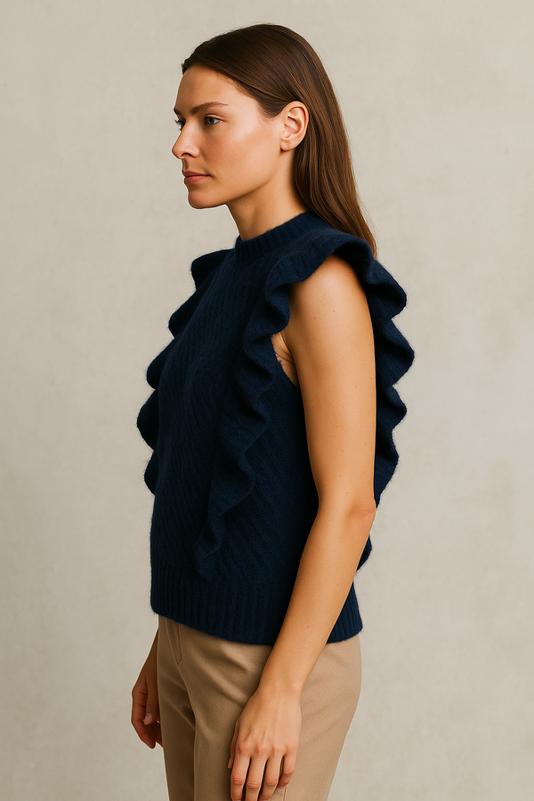 Pullunder „Mitze“ Melange Blau