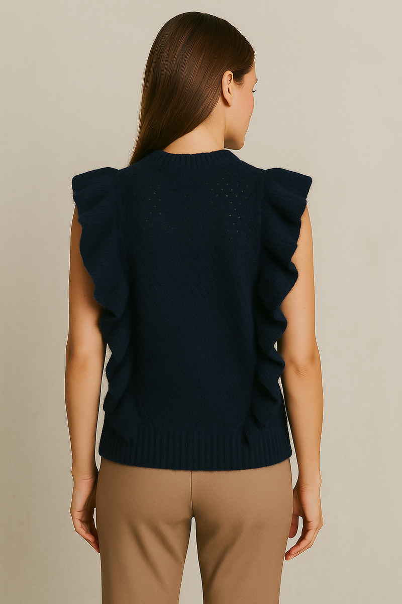 Pullunder „Mitze“ Melange Blau