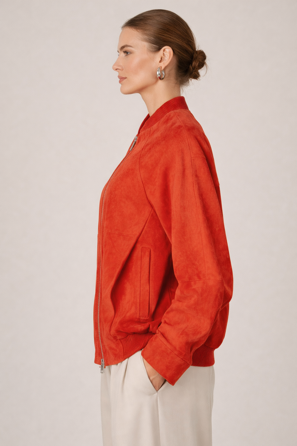 Lederblouson Fire Red