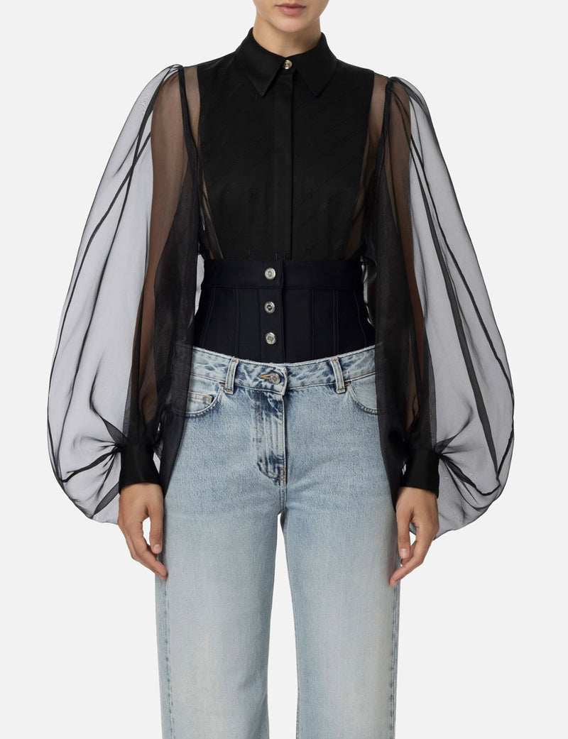 Elisabetta Franchi Body-Bluse Schwarz