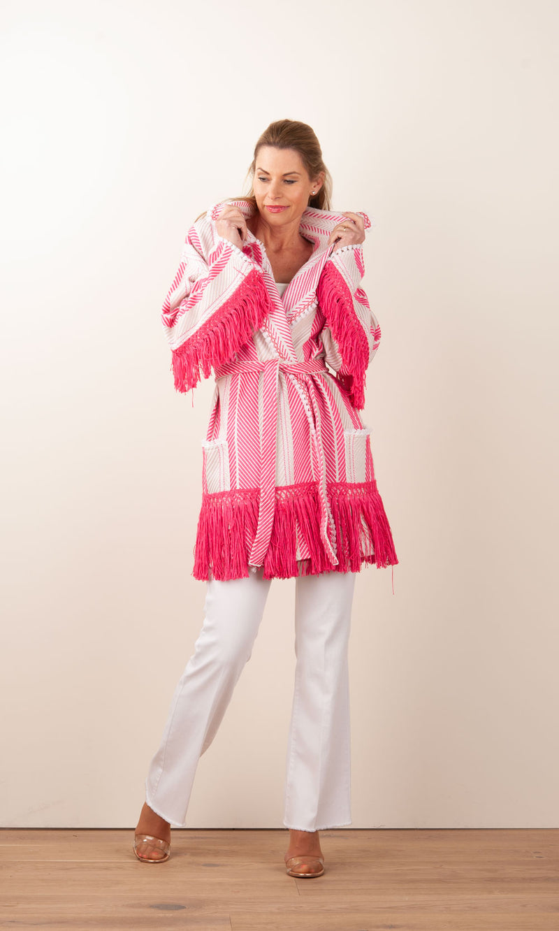 Mantel „Avorio“ Weiß | Pink | Gold