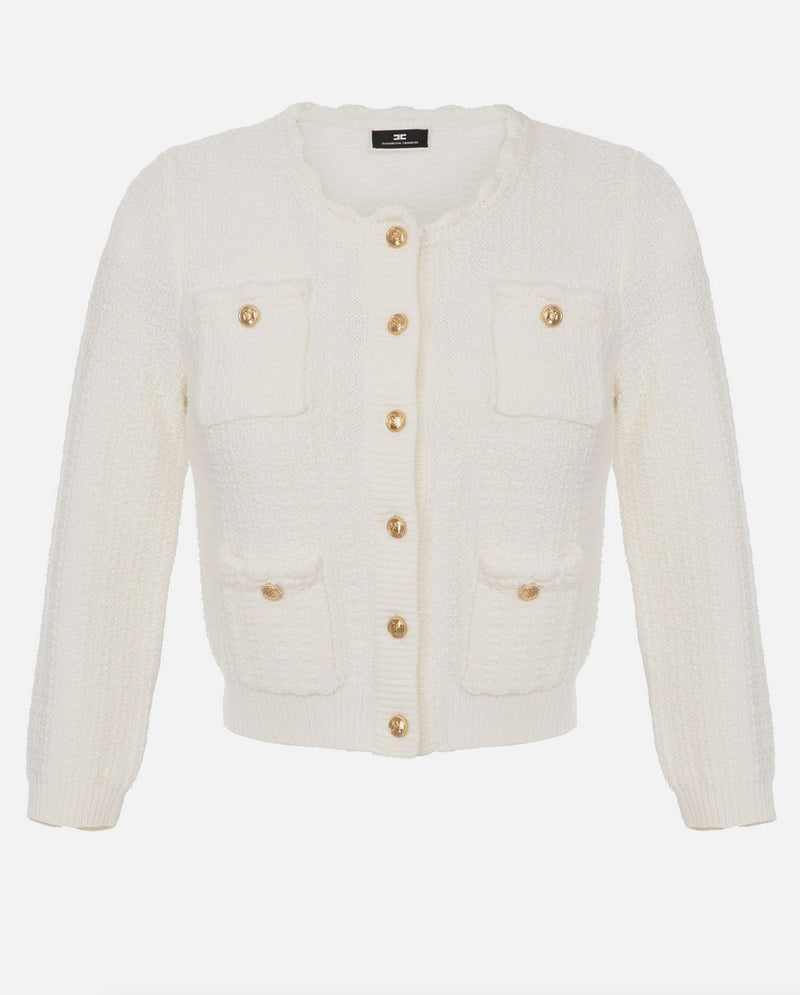 Strickjacke Creme