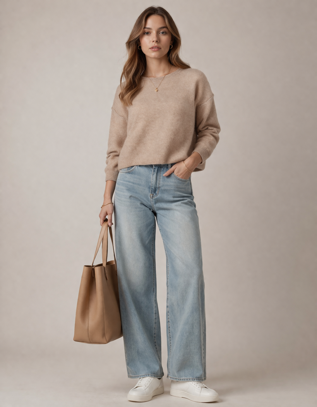 Alpaka-Wohlfühl-Pullover Camel