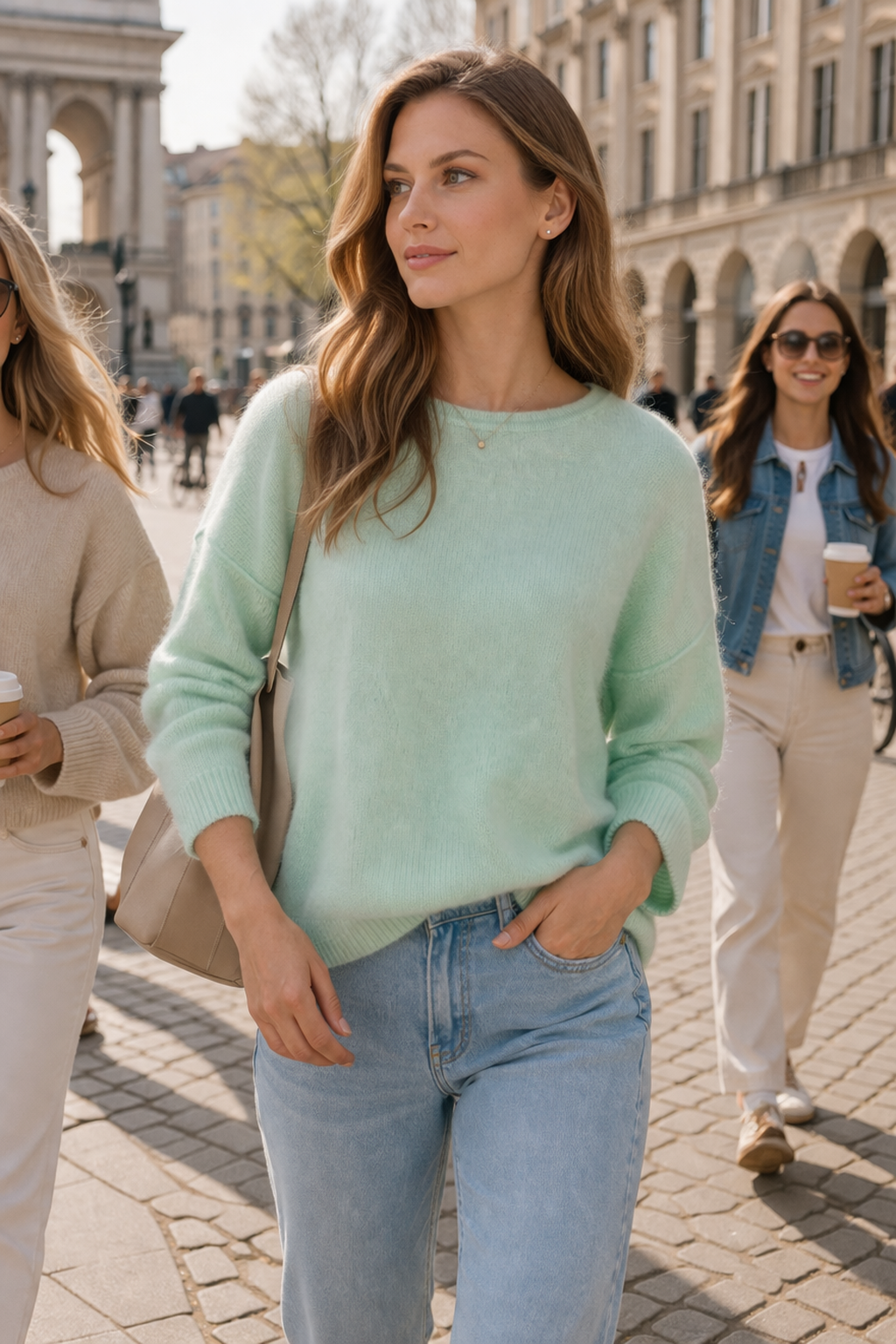 Alpaka-Wohlfühl-Pullover Mint / Pastellgrün