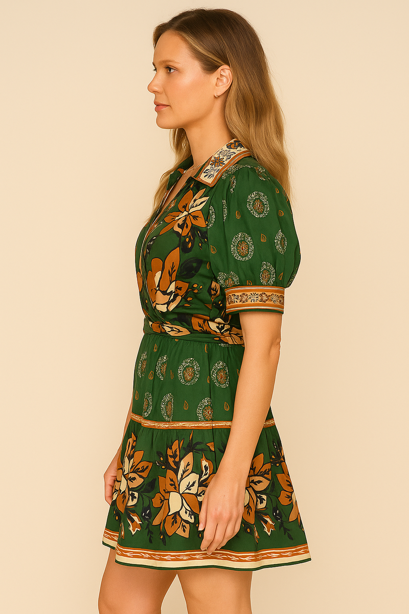 Kleid Dunkelgrün | Multicolor