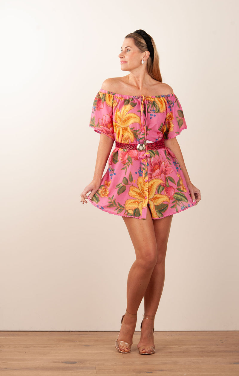 Kleid Pink | Gelb | Multicolor