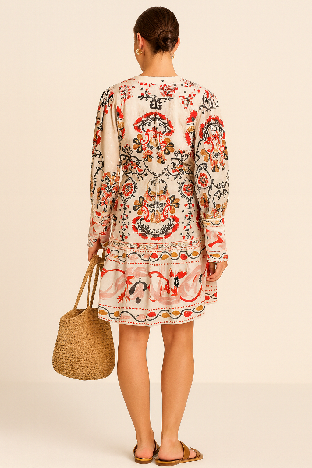 Kleid Weiß | Rot | Schwarz