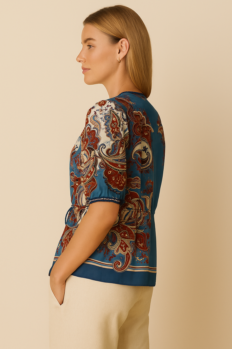 Shirt „Paisley“ Blau | Multicolor