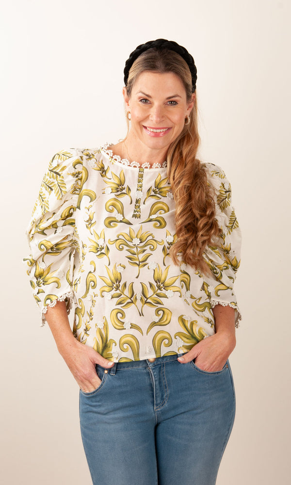 Shirt Weiß | Grün