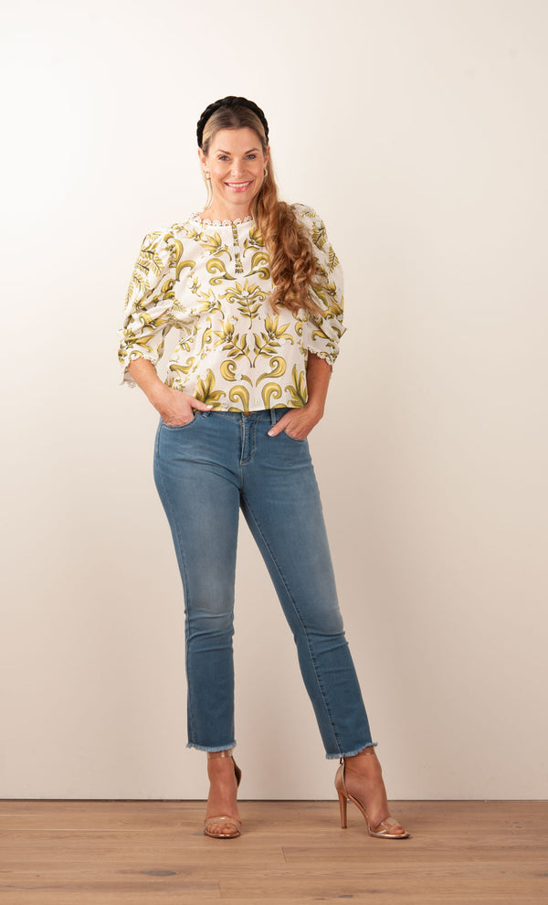 Shirt Weiß | Grün