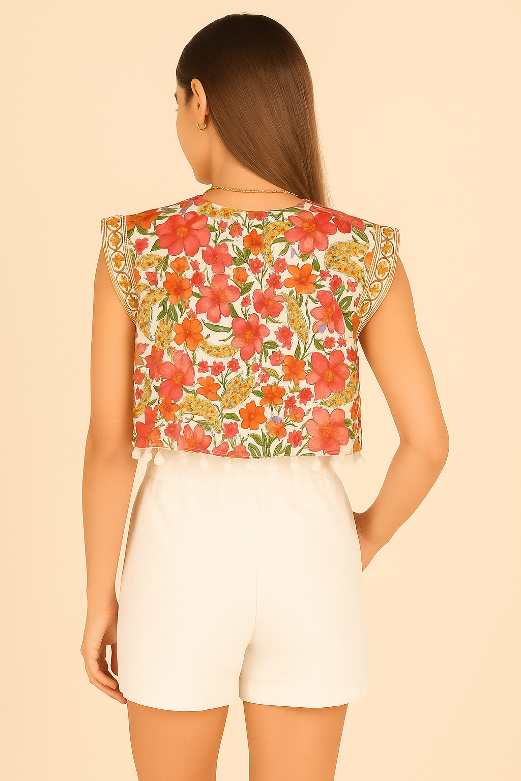 Shirt „Blumen“ Weiß | Multicolor