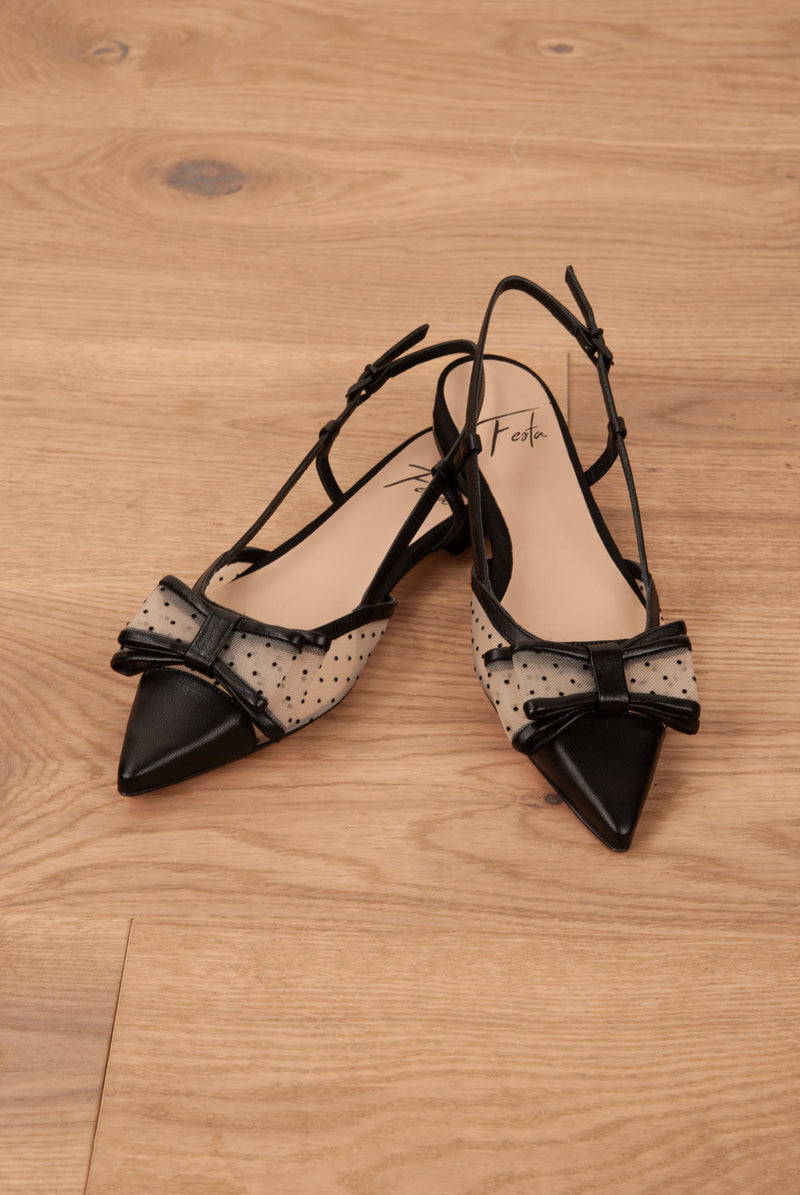 Slingpumps Schwarz | Beige