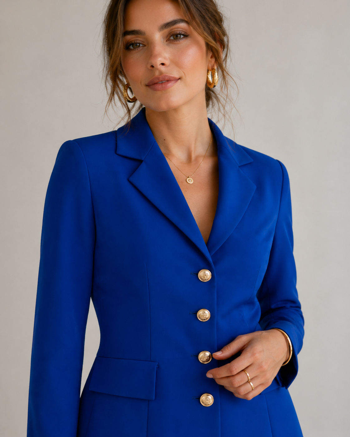 Statement-Blazer Royalblau