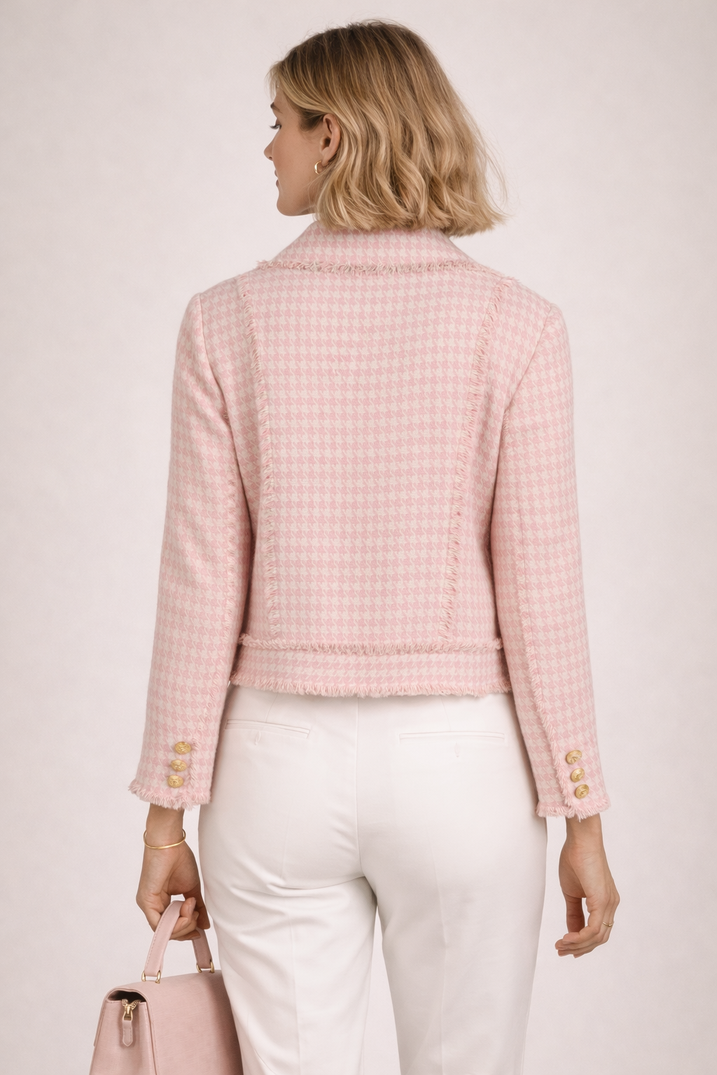 Tweed-Blazer Rosa | Creme