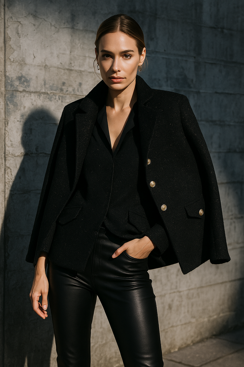 Eleganter Blazer „Lurex“ Schwarz