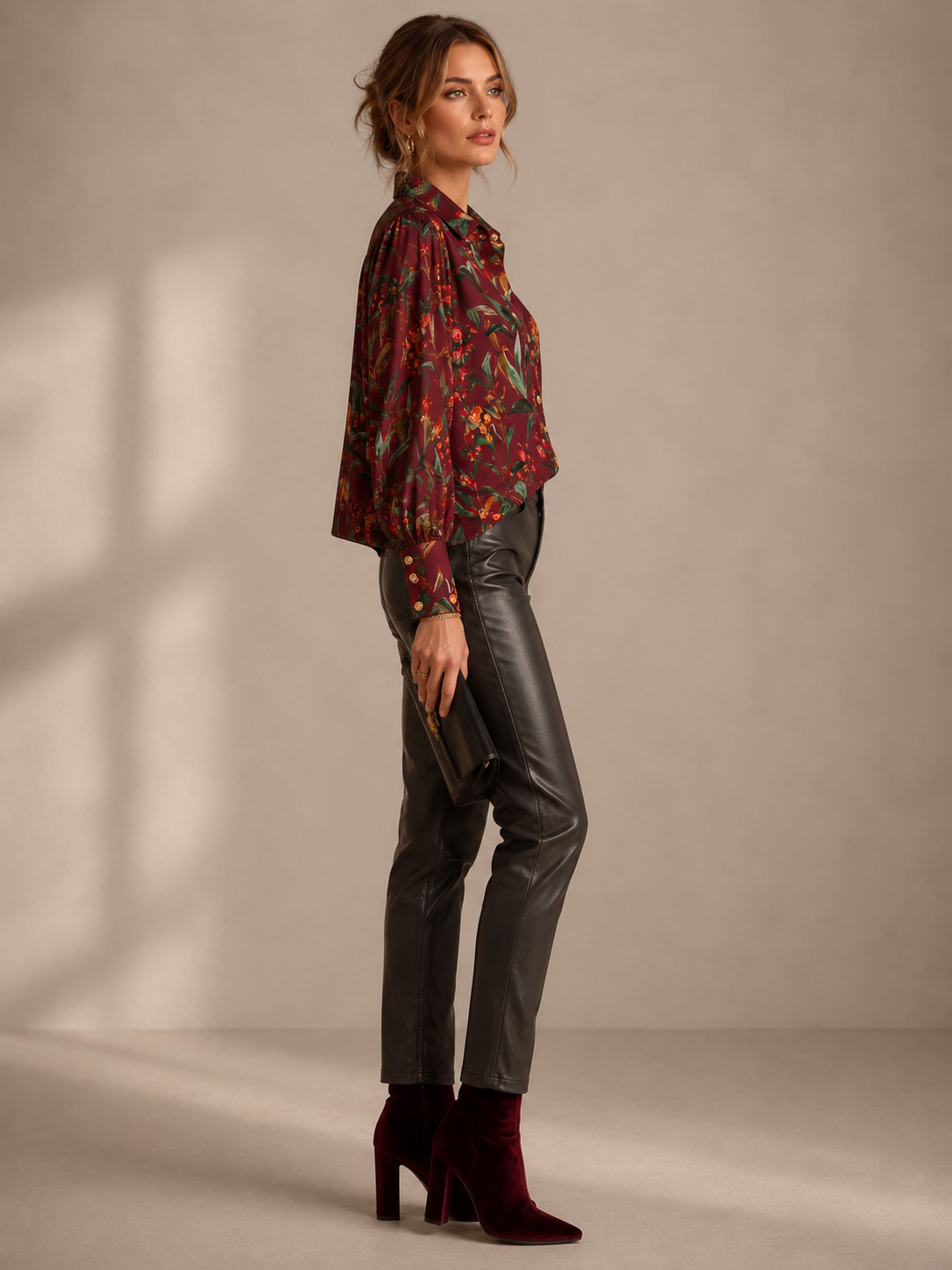 Seidenbluse „Floral“ Barolo | Multicolor