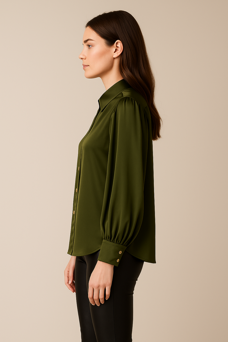 Seiden Bluse Grün