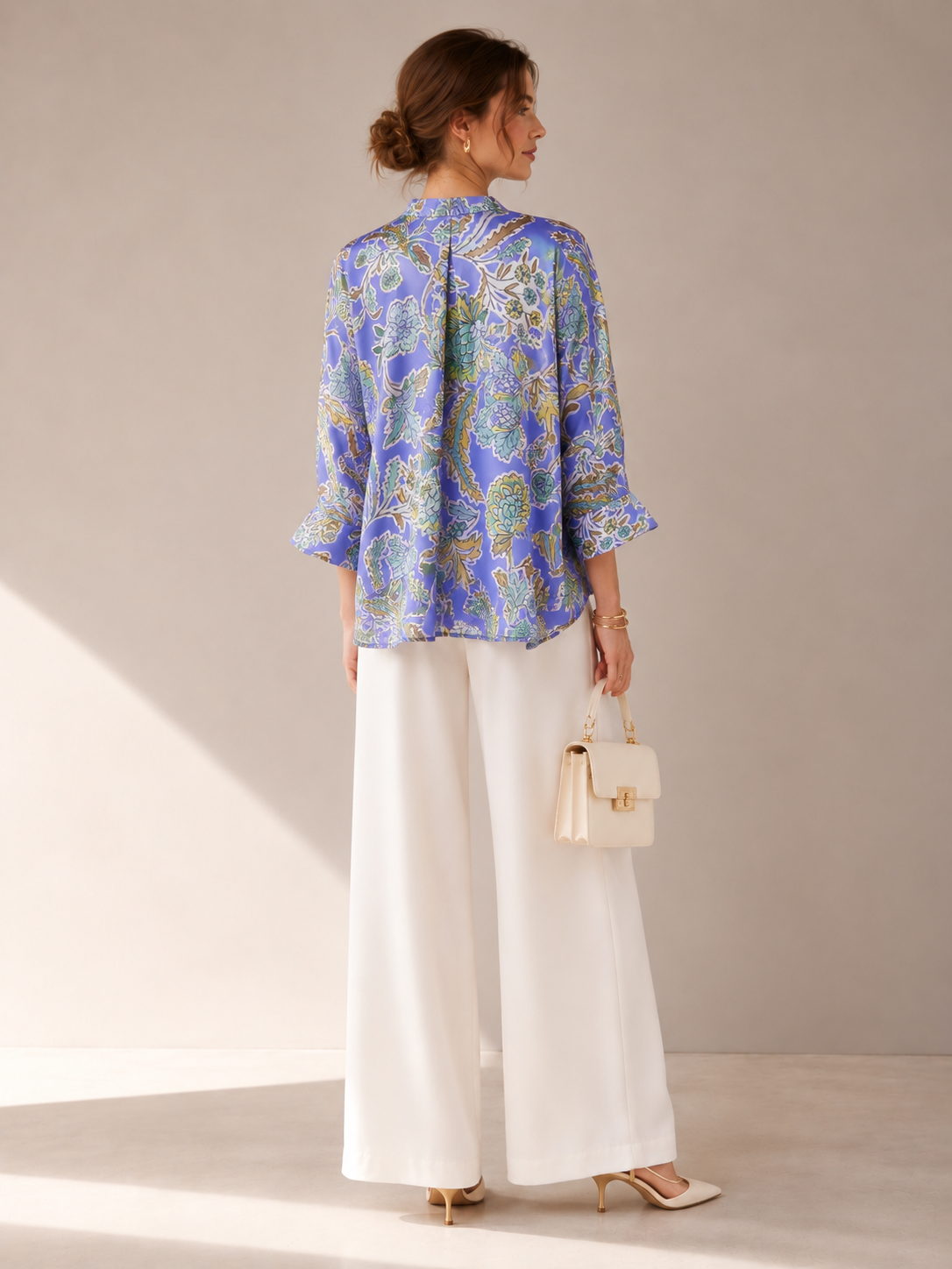Statement-Bluse „Floral“ Flieder | Multicolor