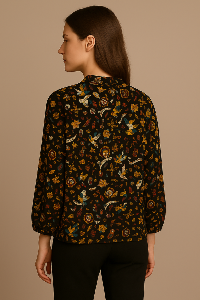 Bluse Schwarz | Multicolor