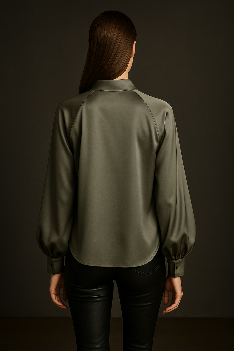 Seiden Bluse Salbei