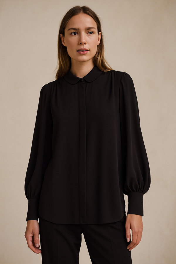 Seiden Bluse Schwarz