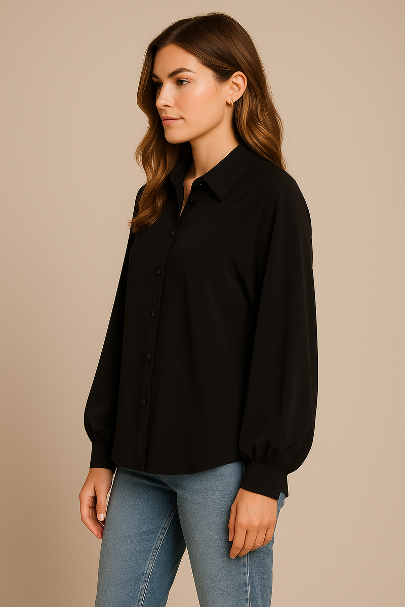 Seiden Bluse Schwarz