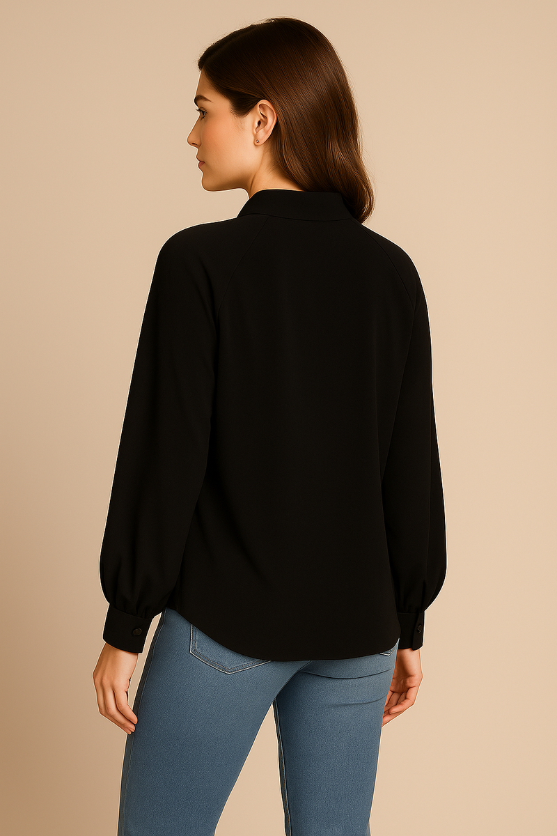 Seiden Bluse Schwarz