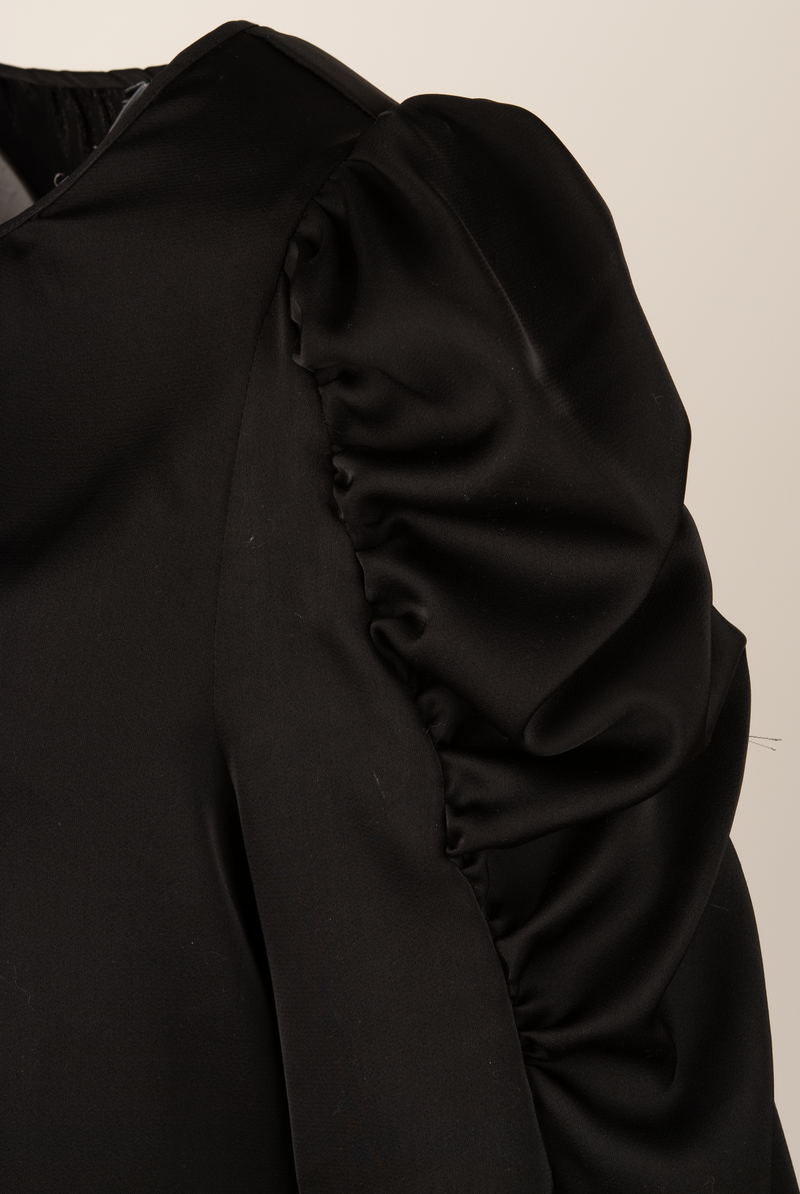 Seiden Shirt Schwarz