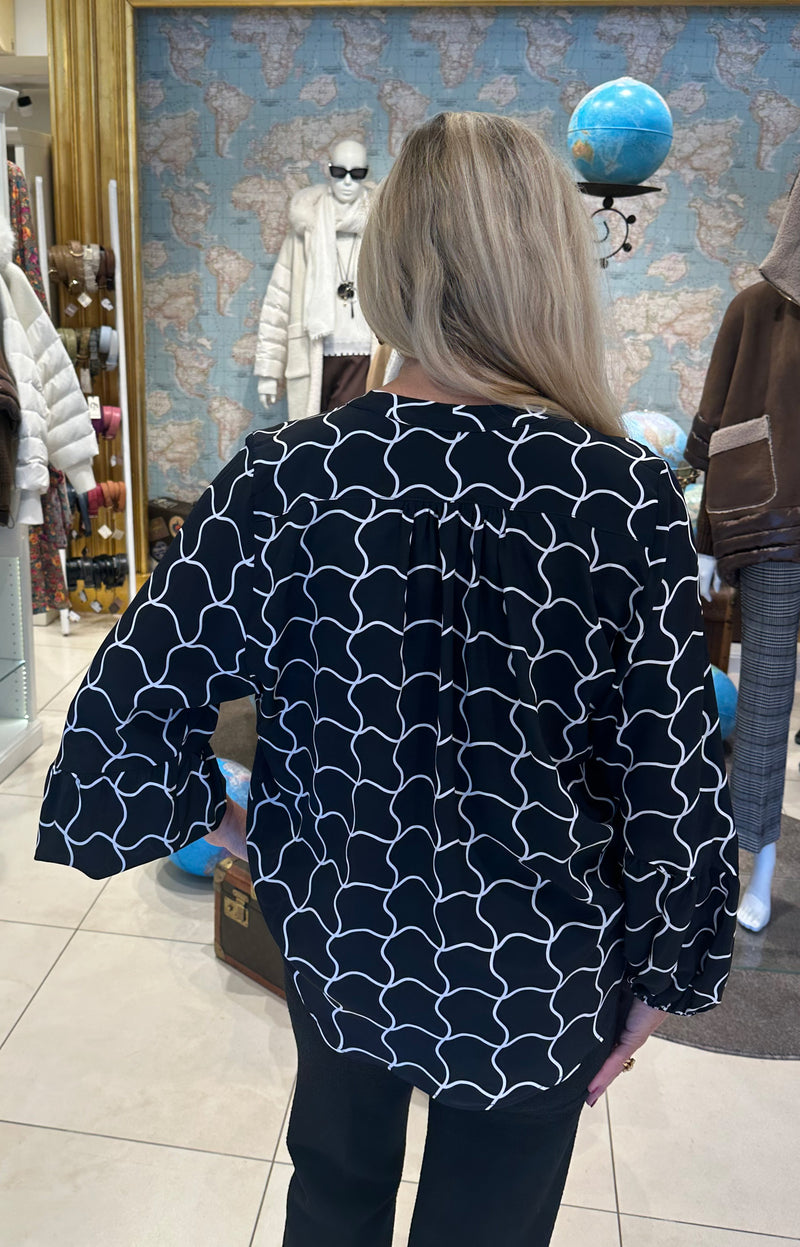 Bluse Schwarz | Weiß